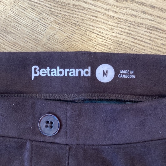 Betabrand classic yoga dress pant brown faux suede W0104-CPS Flare bell bottom - Picture 4 of 7